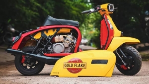 Lambretta Modified Scooter Powered By 350cc Twin-Cylinder Two-Stroke Engine: Produces 65BHP!