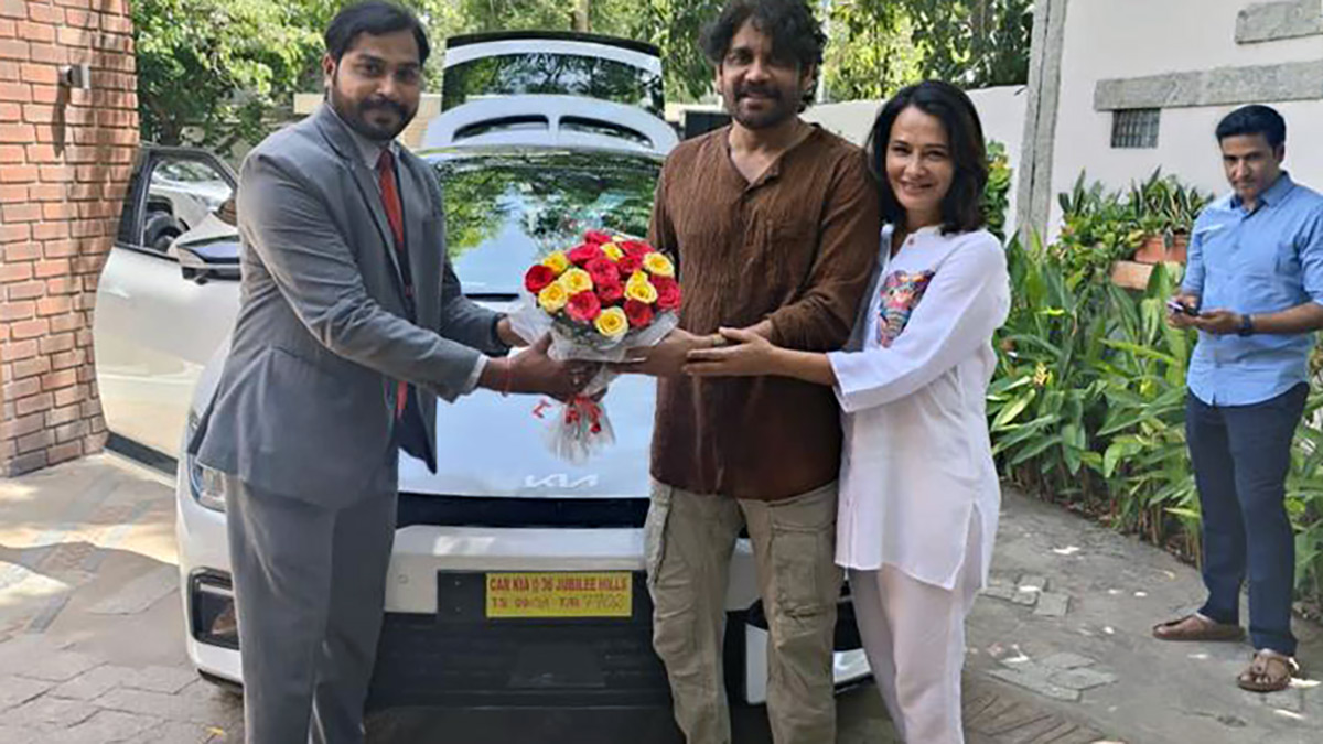 Telugu Superstar Nagarjuna Brings Home A Brand New Kia EV6 - Joins Electric Revolution